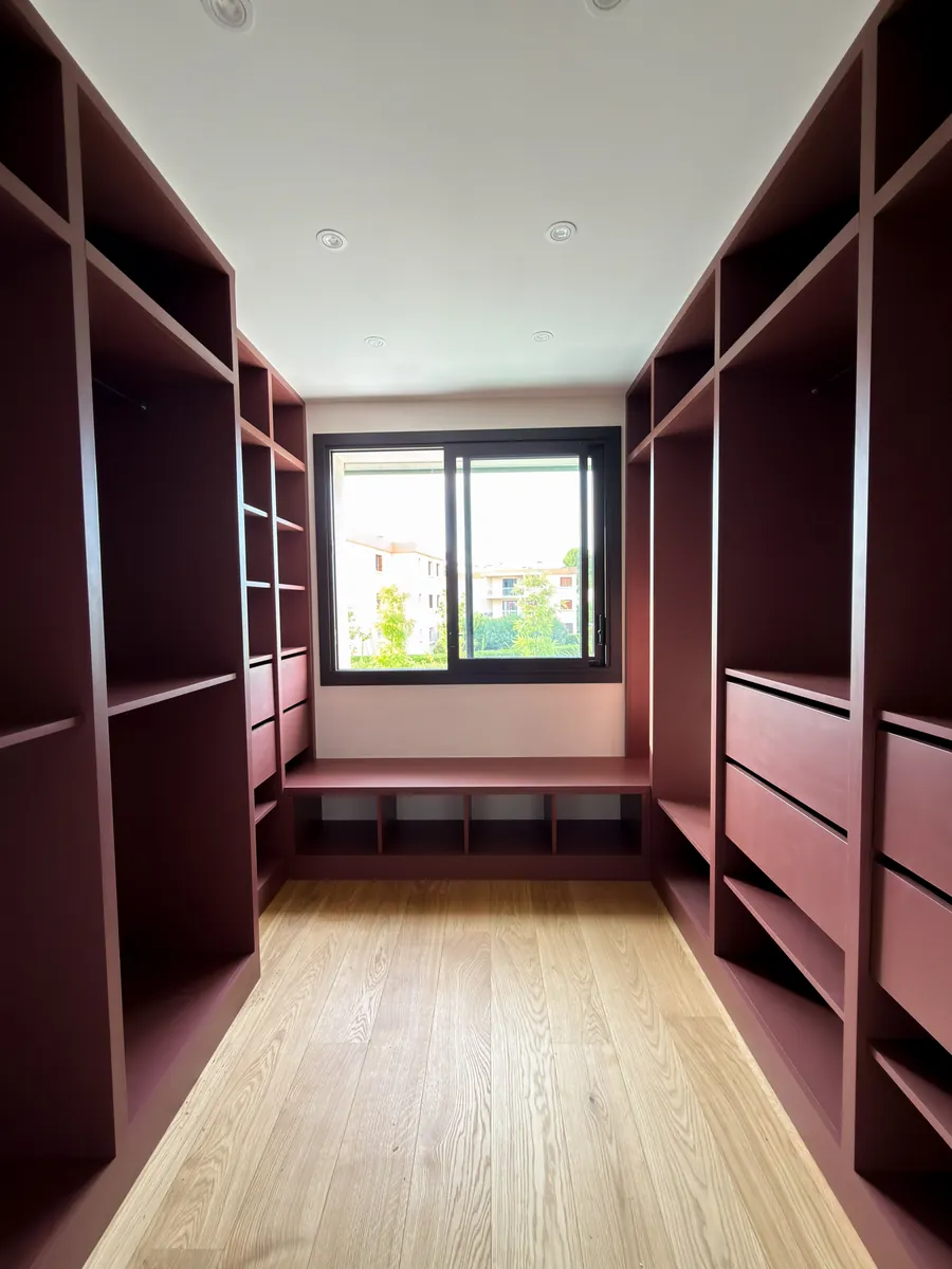 Perspective du dressing bordeaux sur mesure